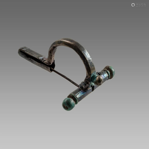 Ancient Roman Silver Fibula c.2nd-4th century AD.