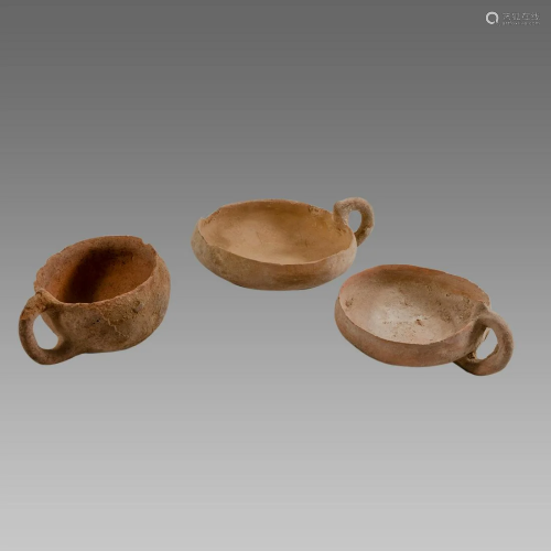 Lot of 3 Holy land Bronze Age Terracotta Cups c.2000