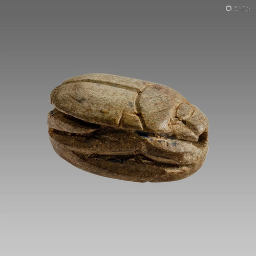 Ancient Egyptian Steatite stone Scarab c.1500-1100 BCE.