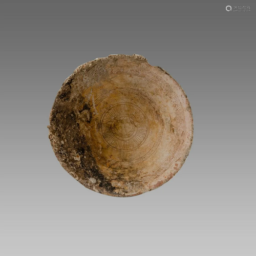 Ancient Byzantine Ceramic Bowl Sea Salvage Ca. 10th