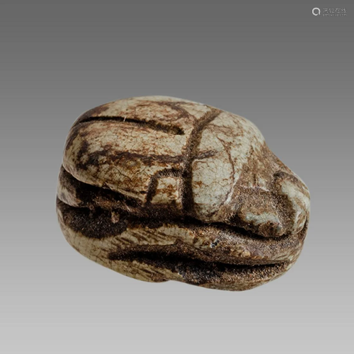 Ancient Egyptian Steatite stone Scarab c.1500-1100 BCE.