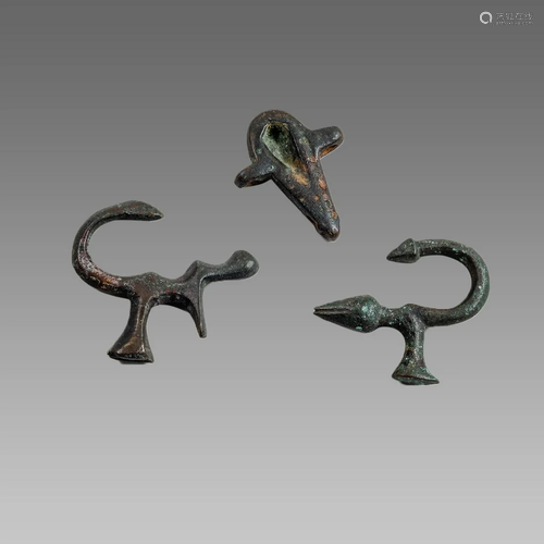 Lot of 3 Ancient Roman Bronze Ornaments c.2nd Cent. AD.