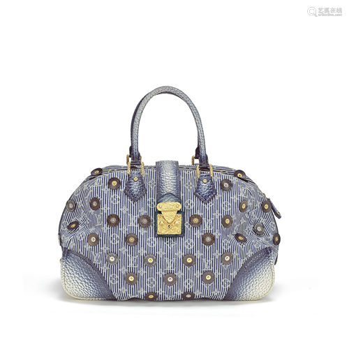 Blue Denim Polka Dot Panema Bowly Bag, Louis Vuitton,