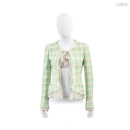 Mint Green Tweed and Silk Jacket, Chanel, Cruise 2004,