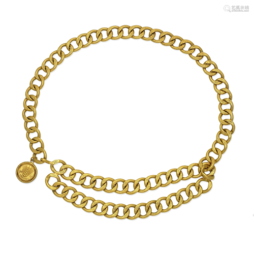 Gilt Wheatsheaf Medallion Belt, Chanel, Cruise