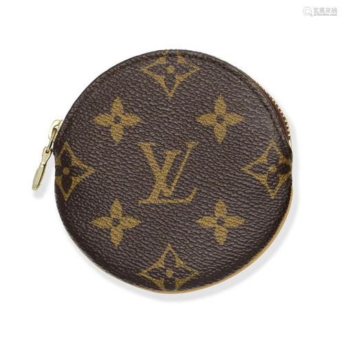 Monogram Porte-Monnaie Round Coin Purse, Louis