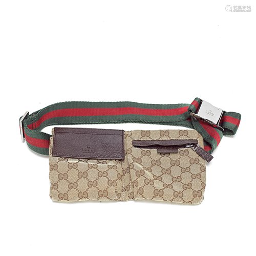 Monogram Belt Bag, Gucci, (Includes dust bag)