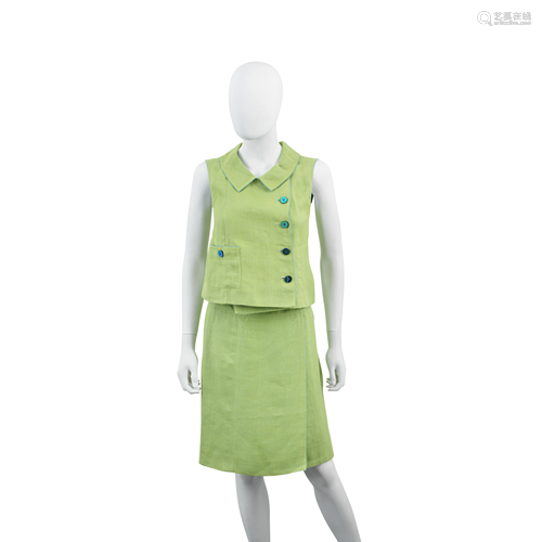 Jade Green Linen Ensemble, Chanel, Summer 2001,