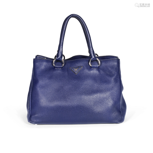 Inchiostro Blue Vitello Daino Tote, Prada, c. 2015,