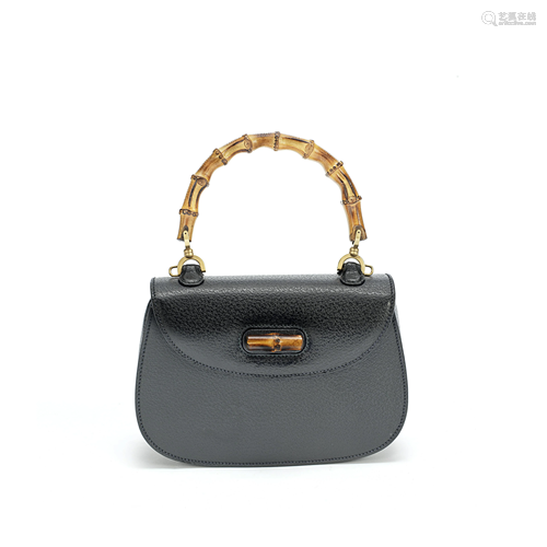 Black Small Classic Bamboo Bag, Gucci, (Includes