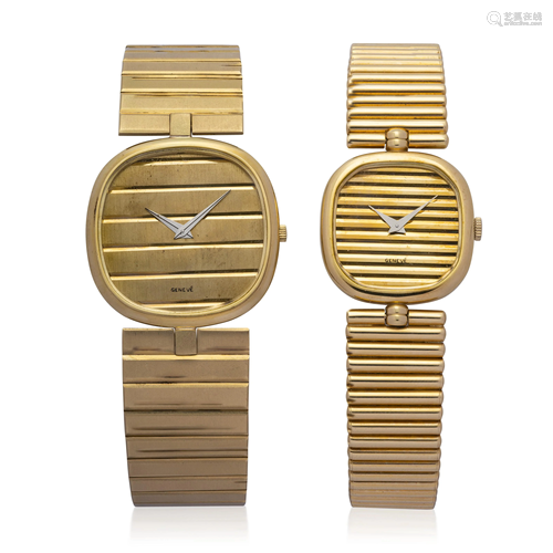 TWO GOLD WRISTWATCHES