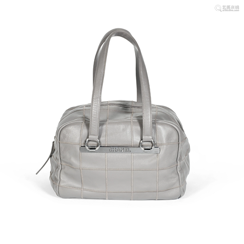 Grey Square Stich Bowler Bag, Chanel, c. 2004-05,