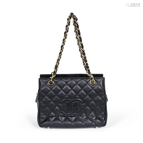 Black Caviar Petite Shopping Tote (PST), Chanel, c.