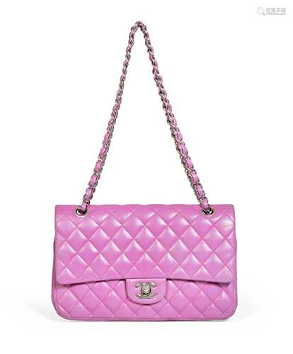 Hot Pink Classic Double Flap Bag, Chanel, c. 2010-11,