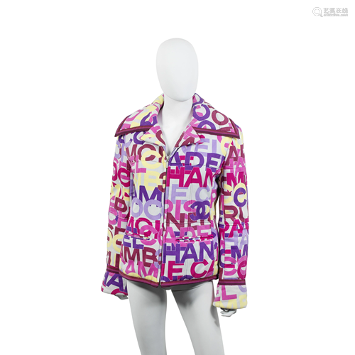 Multi-Colour Graphic Ski Jacket, Chanel Identification,