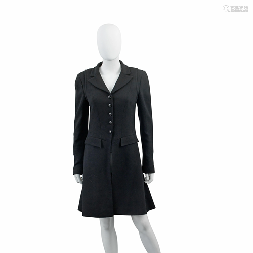 Black Mid-Length Wool Coat, Chanel, Autumn 2006,