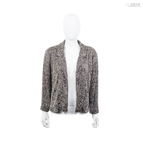 Brown, Gold and White Beaded Blazer, Chanel, Spring