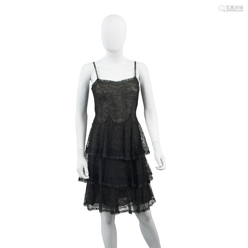 Black Cobweb Lace Dress, Chanel, c. 2000,