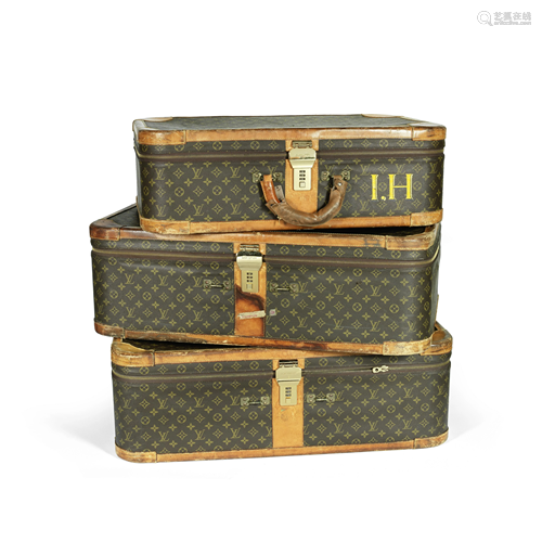 Set of Three Stratos Suitcases, Louis Vuitton, 1980s,