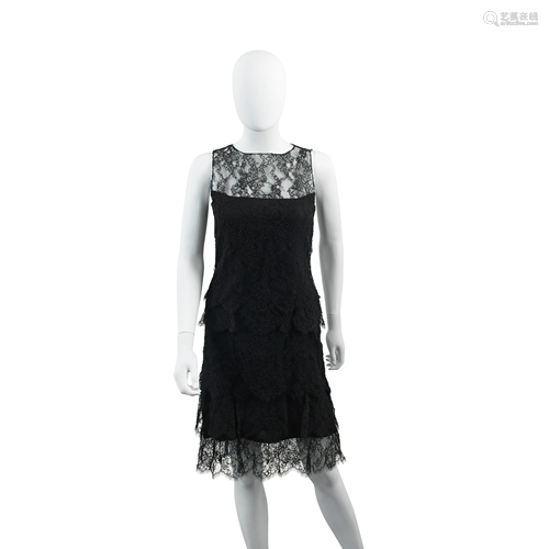 Black Lace Tiered Dress, Chanel, Autumn 1997,