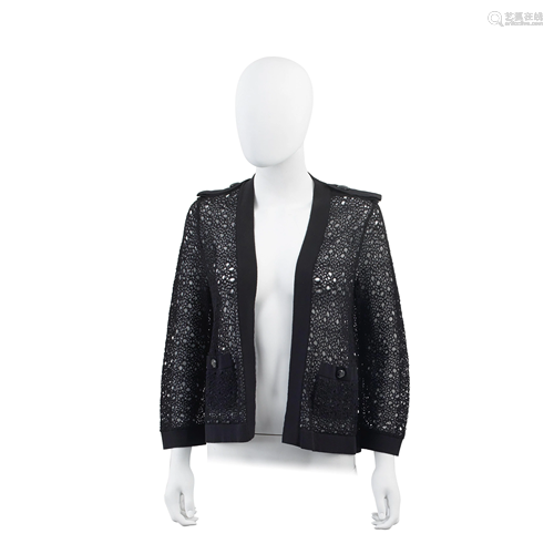 Black Lace Cotton Jacket, Chanel,