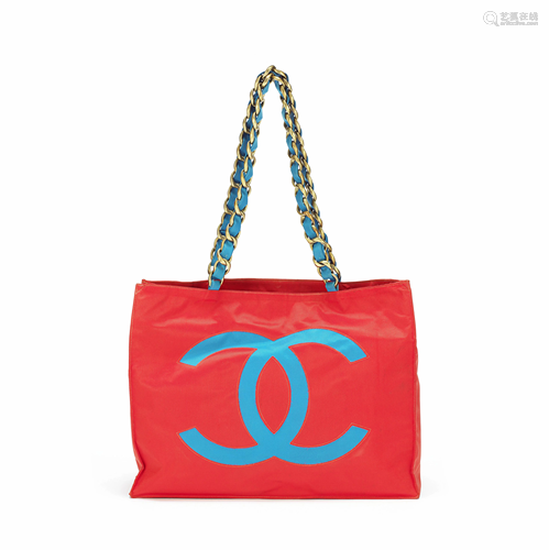 Red and Blue Canvas Shopper, Chanel, 1991-94, (Includes