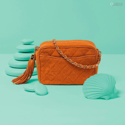 Orange Tweed Camera Bag, Chanel, c. 1989-91, (Includes
