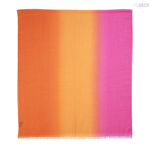 Pink and Orange Ombre Shawl, Loro Piana,