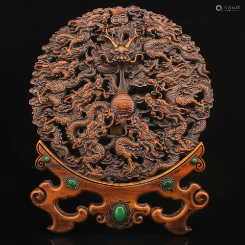 Collection of old boxwood hand-carved and inlaid with