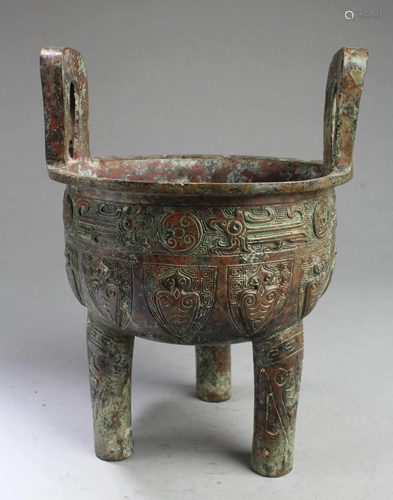 Chinese Bronze Tripod Censer