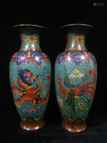 Cloisonne copper filigree made in Qianlong reign from