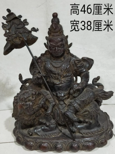 The collection of true red bronze Buddha statues are