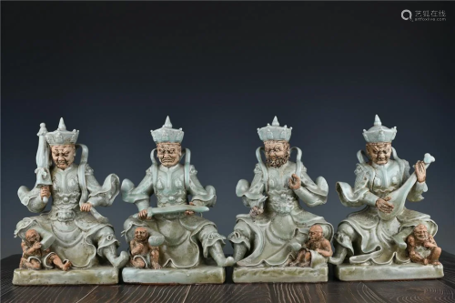 Song Ying Celadon Statue The Four Heavenly Kings