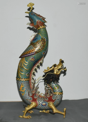 An old collection of real gold gilt cloisonne feng shui