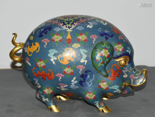 An old collection of real gold cloisonne feng shui