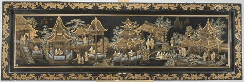 Chinese Painted Wood Panel