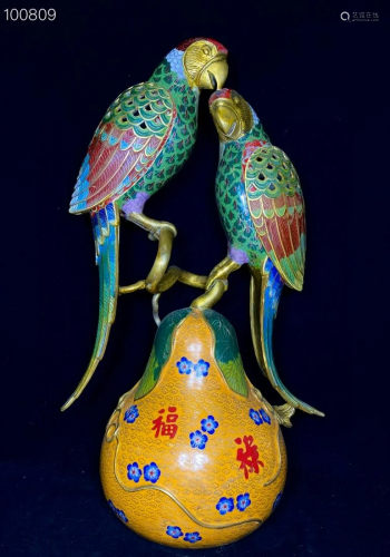 There is one piece of filigree cloisonne, 62 cm high