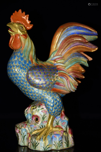 Qing Dynasty Qianlong enamel painted gold fortune, with