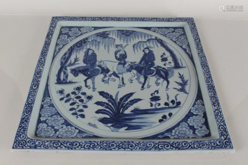A Chinese Massive Story-telling Detailed Blue and White