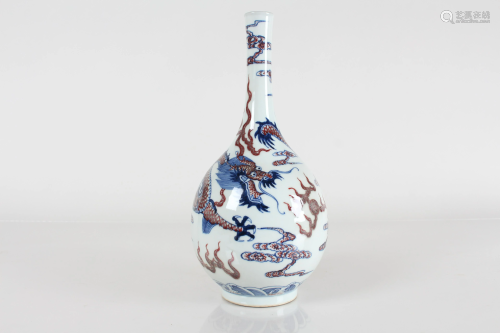A Chinese Narrow-opening Dragon-decorating Porcelain