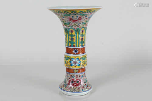 A Chinese Flat-opening Ancient-framing Porcelain
