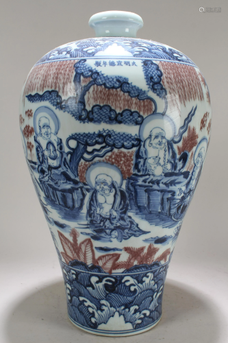 Chinese Detailed Story-telling Massive Porcelain Vase