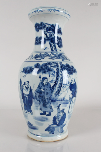 A Chinese Detailed Blue and White Porcelain Fortune