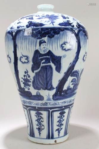A Chinese Story-telling Massive Blue and White