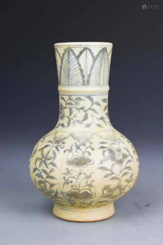 Chinese Blue And White And Copper-Red Vase
