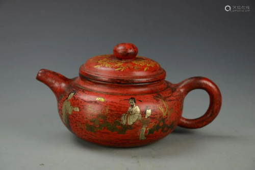 Chinese Enameled Teapot