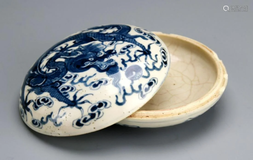 Chinese Soft-Paste Porcelain Seal Paste Box