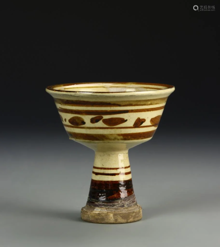 Chinese Ci Zhou High Stem Bowl