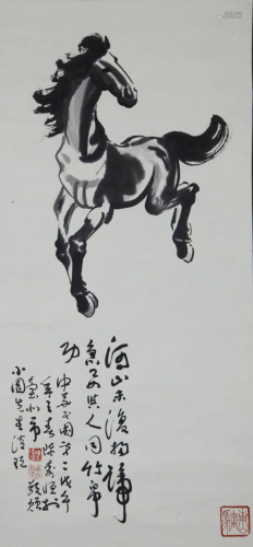 Chinese Scroll Painting of Horse