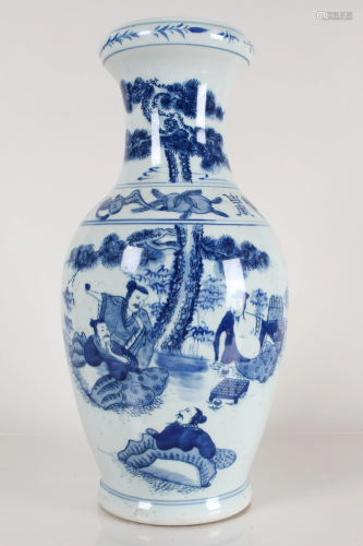 A Chinese Detailed Story-telling Blue and White